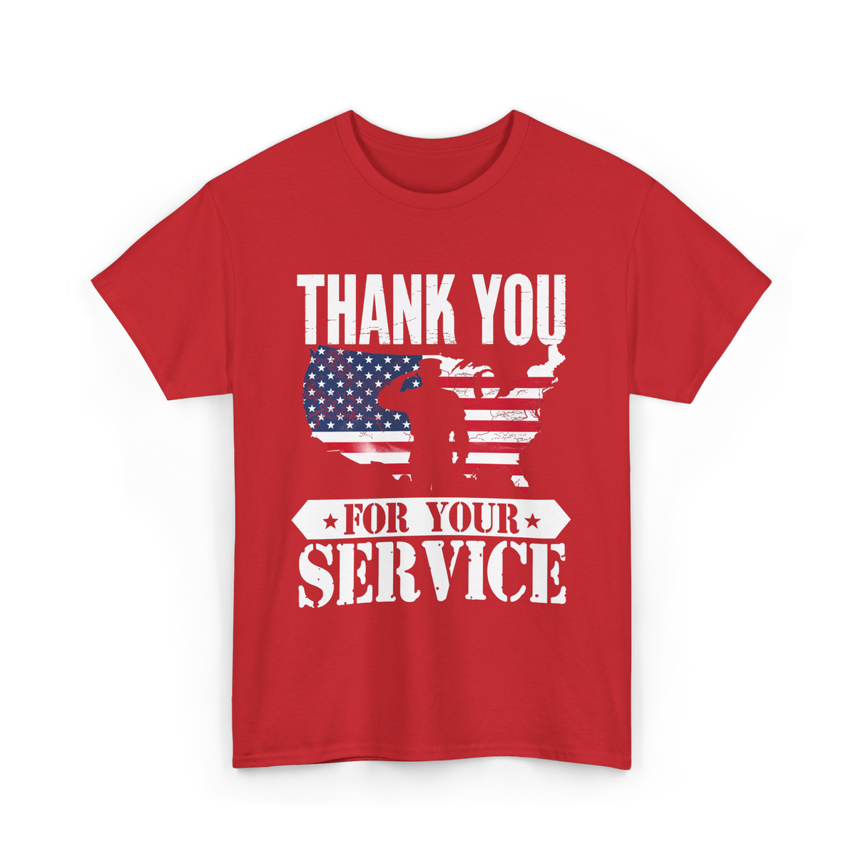 Thank You For Your Service Patriot T-Shirt - Red