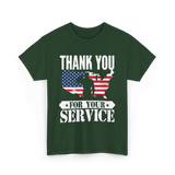 Thank You For Your Service Patriot T-Shirt - Forest Green