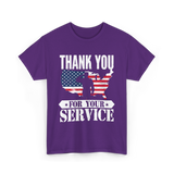 Thank You For Your Service Patriot T-Shirt - Purple