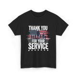 Thank You For Your Service Veteran T-Shirt - Black