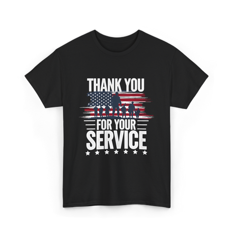 Thank You For Your Service Veteran T-Shirt - Black