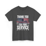 Thank You For Your Service Veteran T-Shirt - Dark Heather