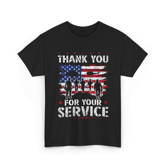 Thank You For Your Service Veteran T-Shirt - Black