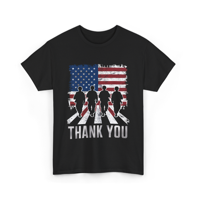 Thank You Military Support T-Shirt - Black