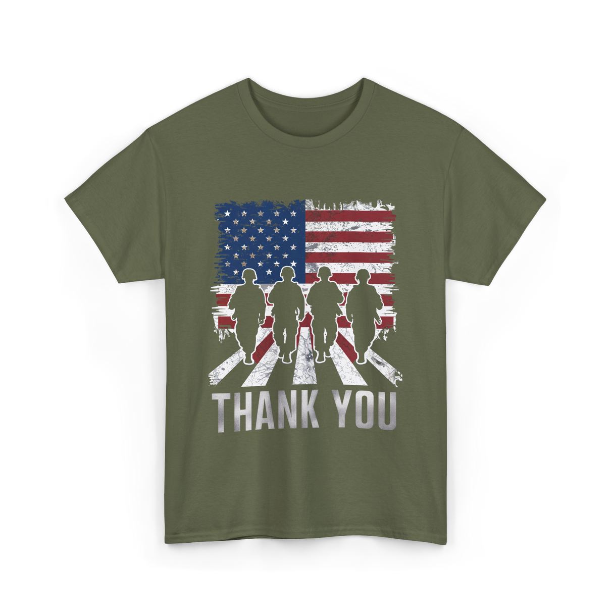 Thank You Military Support T-Shirt - Military Green