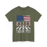 Thank You Military Support T-Shirt - Military Green