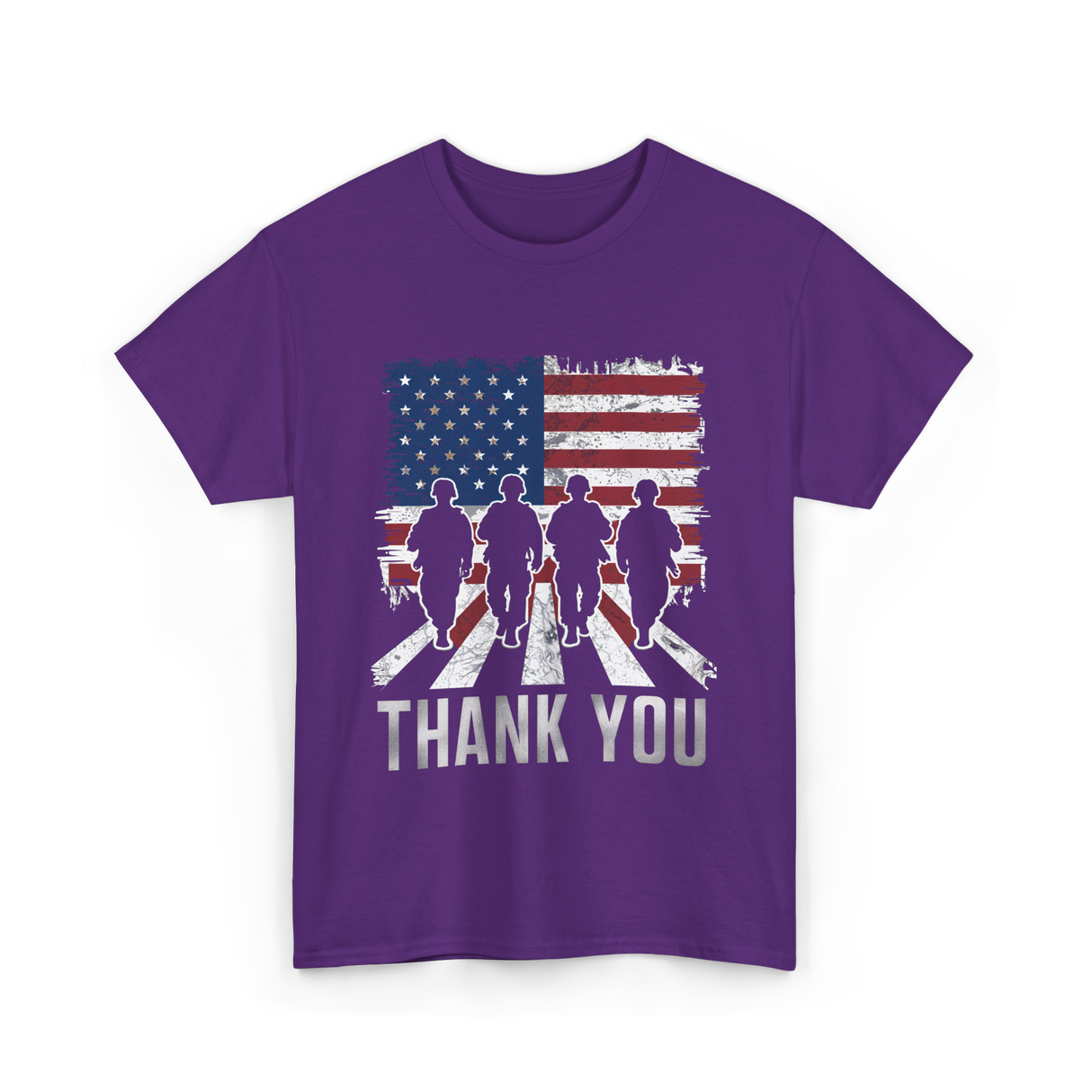 Thank You Military Support T-Shirt - Purple