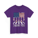 Thank You Military Support T-Shirt - Purple