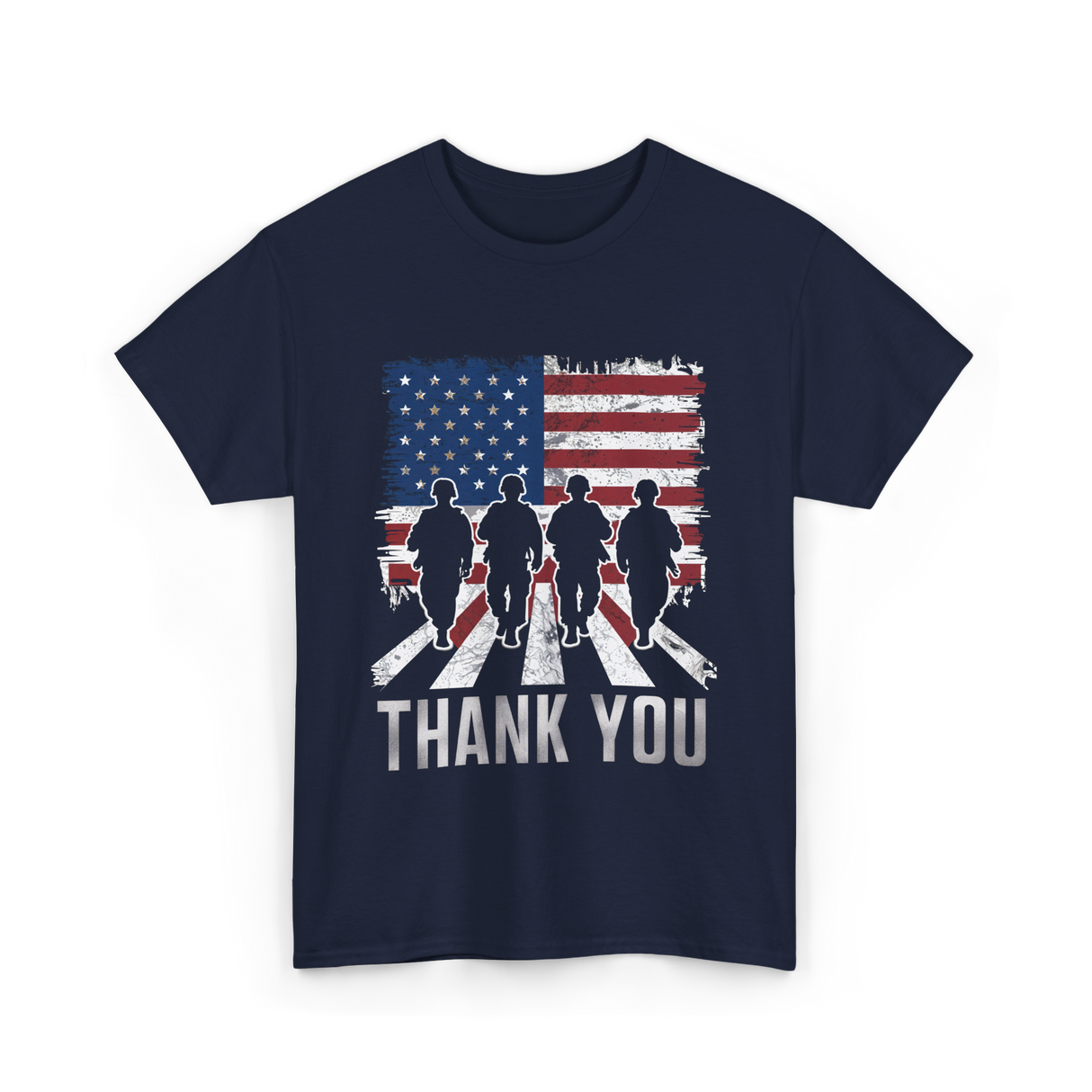 Thank You Military Support T-Shirt - Navy