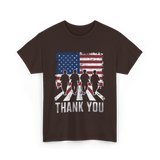 Thank You Military Support T-Shirt - Dark Chocolate