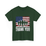 Thank You Soldiers Military T-Shirt - Forest Green