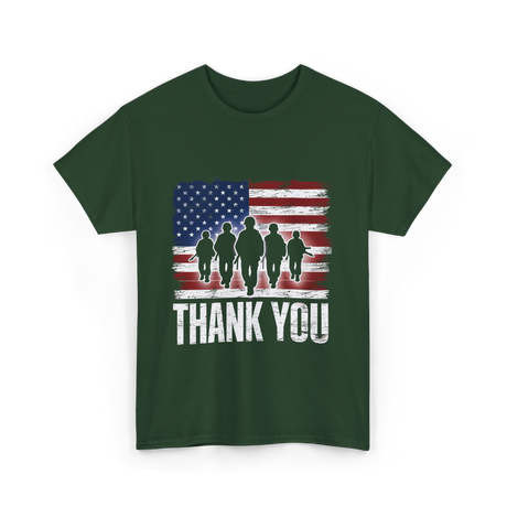 Thank You Soldiers Military T-Shirt - Forest Green