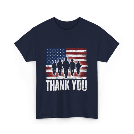 Thank You Soldiers Military T-Shirt - Navy