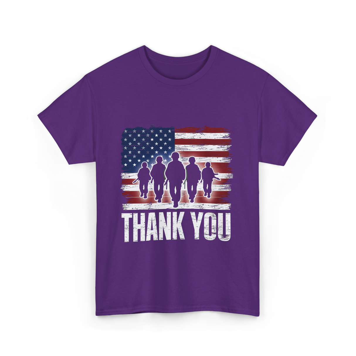 Thank You Soldiers Military T-Shirt - Purple