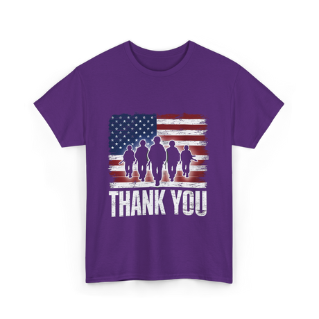 Thank You Soldiers Military T-Shirt - Purple