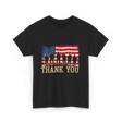 Thank You Soldiers Veterans Appreciation T-Shirt - Black