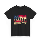 Thank You Soldiers Veterans Appreciation T-Shirt - Black