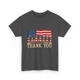 Thank You Soldiers Veterans Appreciation T-Shirt - Dark Heather