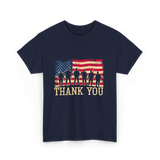 Thank You Soldiers Veterans Appreciation T-Shirt - Navy