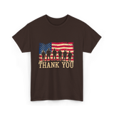 Thank You Soldiers Veterans Appreciation T-Shirt - Dark Chocolate