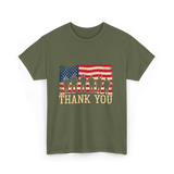 Thank You Soldiers Veterans Appreciation T-Shirt - Military Green