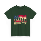 Thank You Soldiers Veterans Appreciation T-Shirt - Forest Green