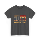 Thank You Soldiers Veterans Military T-Shirt - Dark Heather