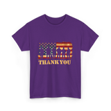 Thank You Soldiers Veterans Military T-Shirt - Purple