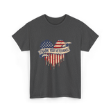 Thank You Veterans Military Heart T-Shirt - Dark Heather