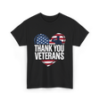 Thank You Veterans Military T-Shirt - Black