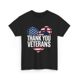 Thank You Veterans Military T-Shirt - Black