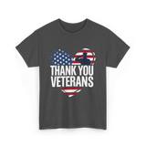 Thank You Veterans Military T-Shirt - Dark Heather