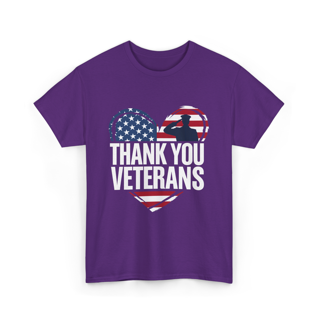 Thank You Veterans Military T-Shirt - Purple