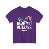 Thank You Veterans Military T-Shirt - Purple