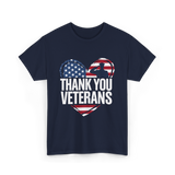 Thank You Veterans Military T-Shirt - Navy