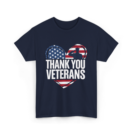 Thank You Veterans Military T-Shirt - Navy