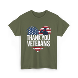 Thank You Veterans Military T-Shirt - Military Green