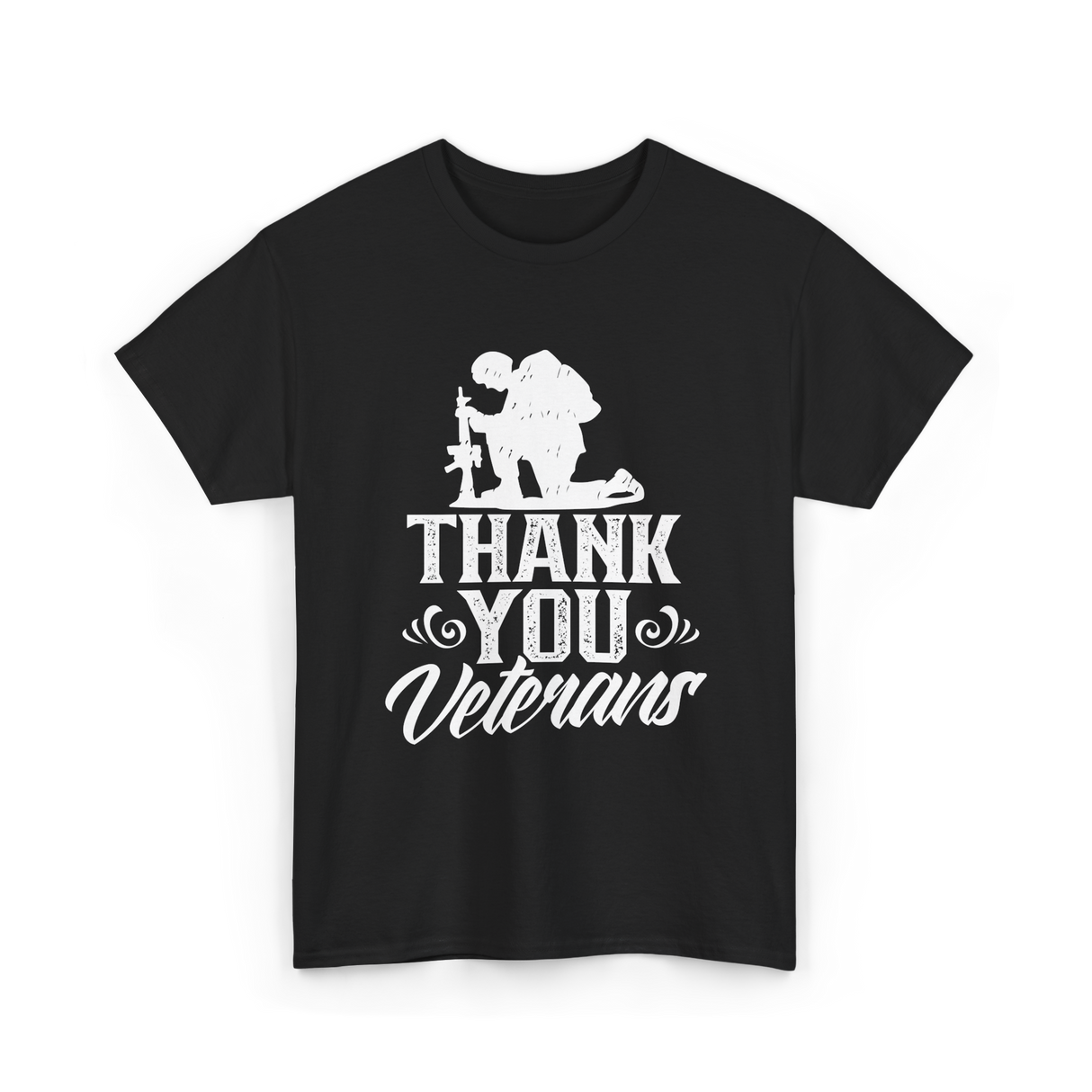 Thank You Veterans Veteran Tribute T-Shirt - Black