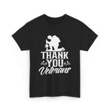 Thank You Veterans Veteran Tribute T-Shirt - Black