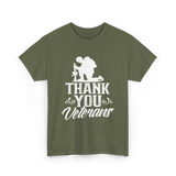 Thank You Veterans Veteran Tribute T-Shirt - Military Green