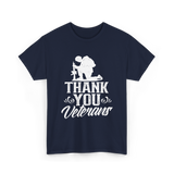 Thank You Veterans Veteran Tribute T-Shirt - Navy