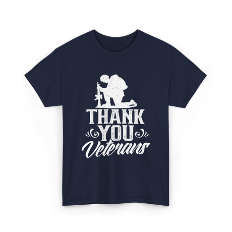 Thank You Veterans Veteran Tribute T-Shirt - Navy