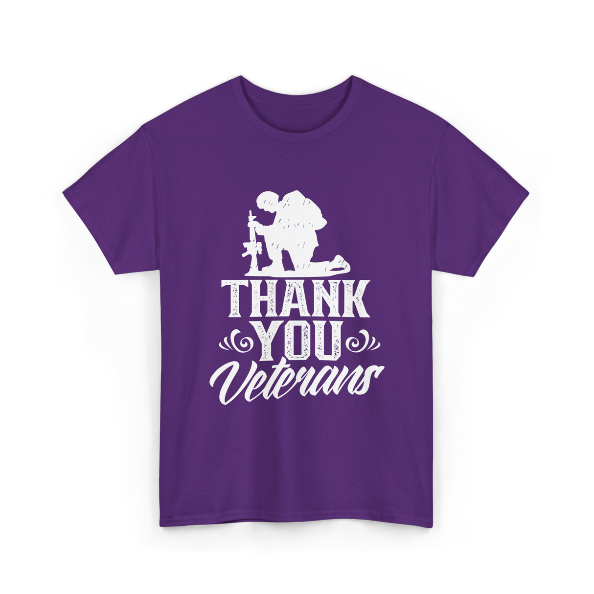 Thank You Veterans Veteran Tribute T-Shirt - Purple