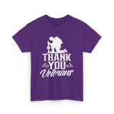 Thank You Veterans Veteran Tribute T-Shirt - Purple