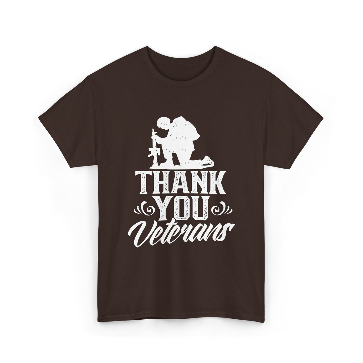 Thank You Veterans Veteran Tribute T-Shirt - Dark Chocolate