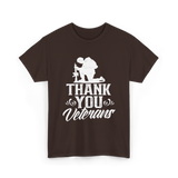 Thank You Veterans Veteran Tribute T-Shirt - Dark Chocolate