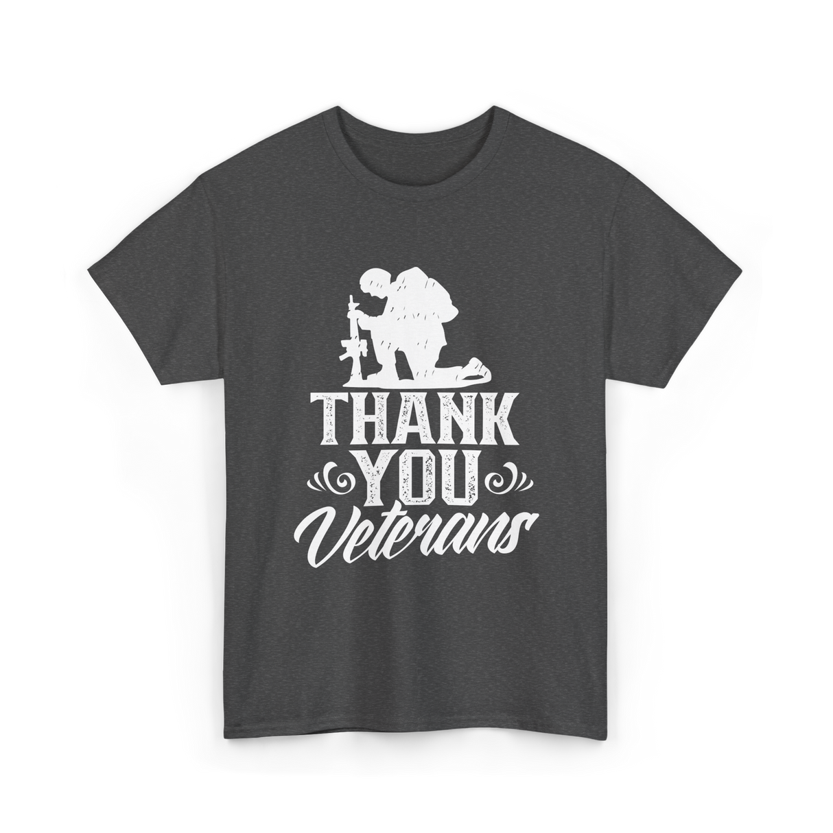 Thank You Veterans Veteran Tribute T-Shirt - Dark Heather