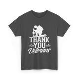 Thank You Veterans Veteran Tribute T-Shirt - Dark Heather