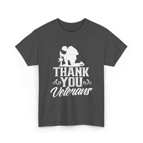 Thank You Veterans Veteran Tribute T-Shirt - Dark Heather