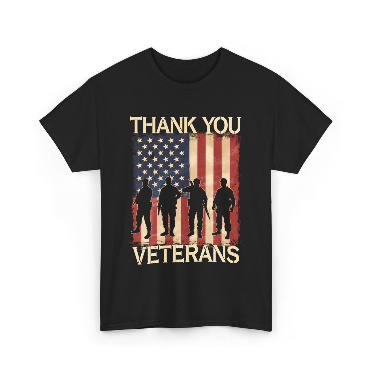 Thank You Veterans Veterans Day T-Shirt - Black